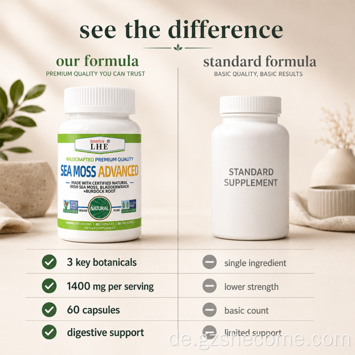 Shecome Sea Moss Advanced Capsules Immununterstützung